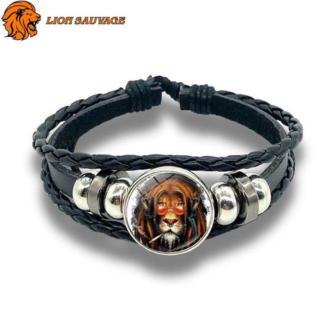 Bracelet Lion Zen Cuir