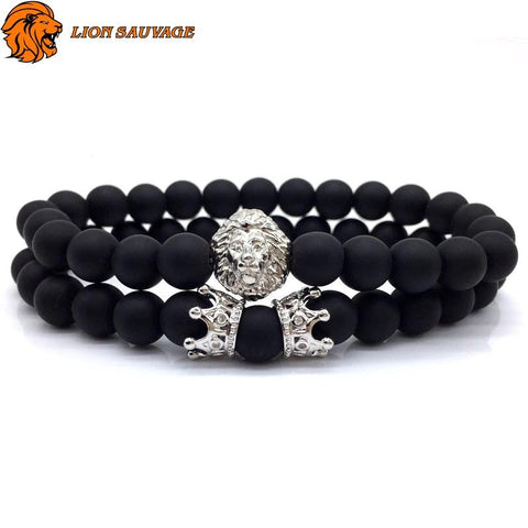 Bracelet Lion Association Féroce Perles