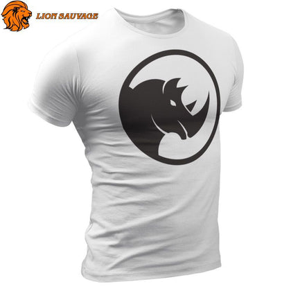 T-Shirt Rhinocéros Blanc Lion Sauvage