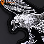 Badge Textile Aigle Noir et Blanc