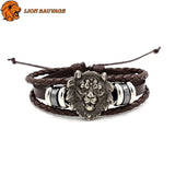 Bracelet Lion Force Sauvage Cuir Lion Sauvage