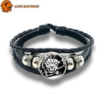 Bracelet Lion Tribal Cuir
