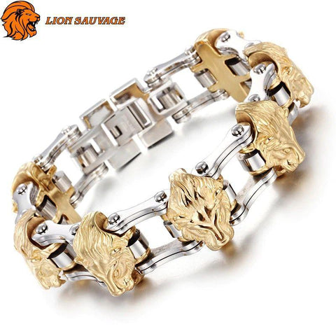 Bracelet Acier Lion Homme