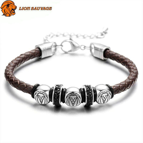 Bracelet Roi Lion Souvenir Cuir