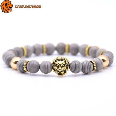Bracelet Signe Astrologique Lion en Perle