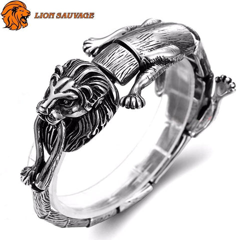 Bracelet Tueur de Lion en acier