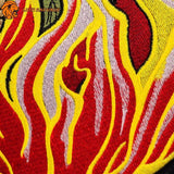 Coutures du Patch Cobra Flamme Thermocollant