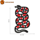 Dimensions du Patch Serpent Rouge Thermocollant