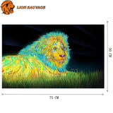 Dimensions du Puzzle Lion Coloré 1000 Pièces