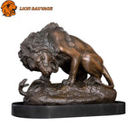 Finition Bronze de la Statue Lion Bronze