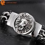 Gravures du Bracelet Cuir Lion Union Puissante