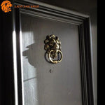 Heurtoir Tete de Lion Antique sur porte entree