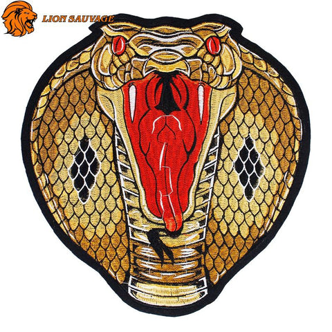 Écusson Cobra Royal à coudre Lion Sauvage