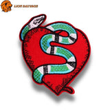 Patch Serpent Coeur Rouge Thermocollant
