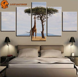 Peinture Girafe Baobab dans la chambre