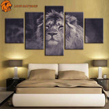Peinture Lion Carnivore au-dessus du lit