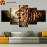 Peinture Lion Qui Rugit dans le salon