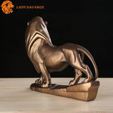 Sculpture Lion Posture Féline de profil