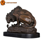 Socle de la Statue Lion Bronze