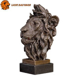 Socle de la Statue Tête de Lion Cuivre