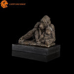 Statue Gorille Design sur sa base