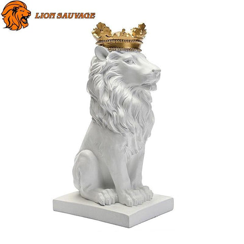 Sculpture Lion Blanc