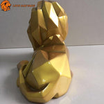 Statue Lion Origami Or vue arriere