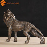 Statuette Lion Resine de profil