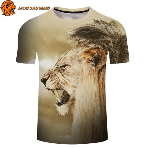 T-Shirt Lion Roi en coton
