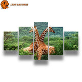 Tableau Girafe Coloré avec cadre