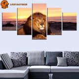 Tableau Lion Grand Format dans le salon