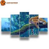 Tableau Peinture Léopard Panthera avec châssis