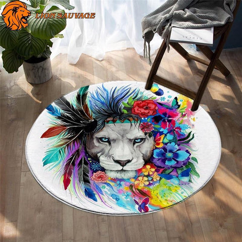 Tapis Tete de Lion Multicolore