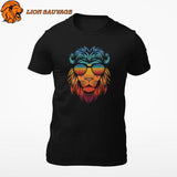 T-Shirt Lion Arc-En-Ciel Lion Sauvage