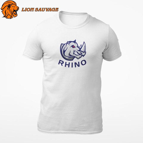 T-Shirt Rhinocéros Homme Motard Lion Sauvage