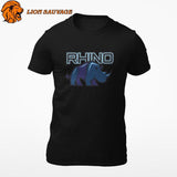 T-Shirt Rhinocéros Imprimé Design Lion Sauvage