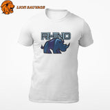 T-Shirt Rhinocéros Imprimé Moderne Lion Sauvage