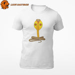 T-Shirt Serpent Cobra Blanc Lion Sauvage