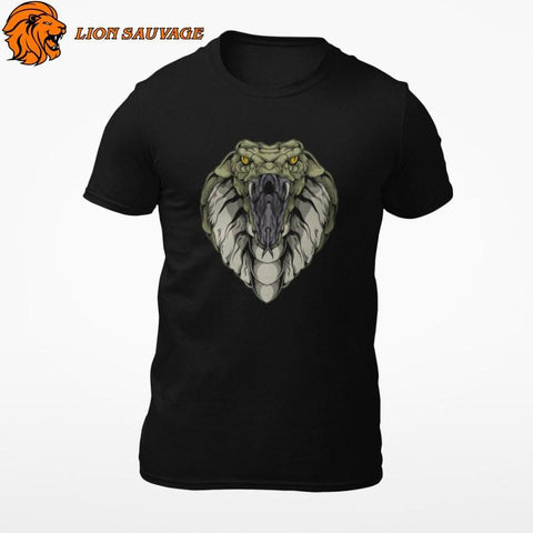 T-Shirt Serpent Mamba Noir Lion Sauvage
