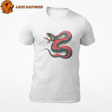 T-Shirt Serpent Venimeux Blanc Lion Sauvage