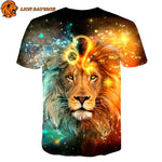 Tee-Shirt Imprime Lion en coton