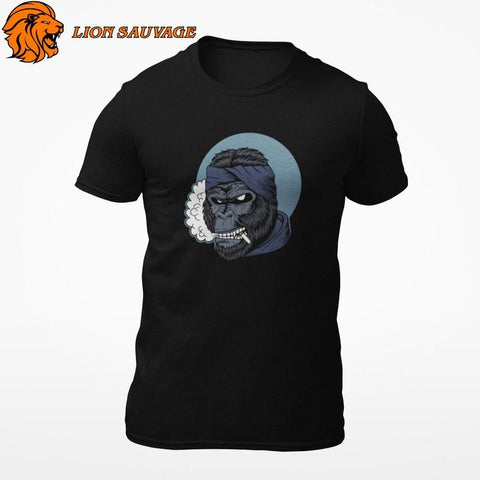 T-shirt Gorille Noir en coton