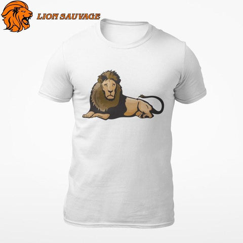 T-shirt Lion Repos Mérité en coton