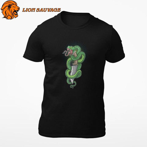 T-shirt Serpent Poignard en coton