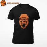 T-shirt Tête de Gorille Orange en coton
