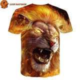 Tee Shirt Lion Animal en coton
