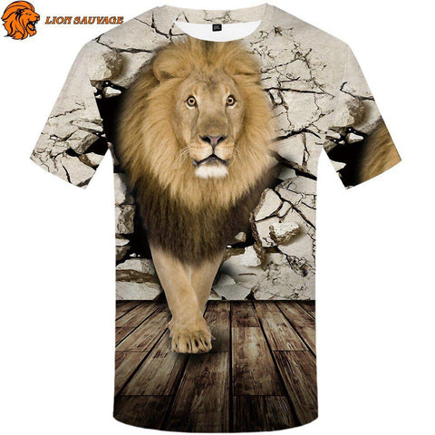T-Shirt Lion Carnivore en coton