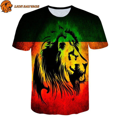T-Shirt Lion Rastafari