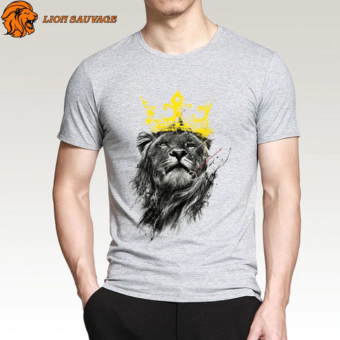 Tee Shirt Roi Lion Gris